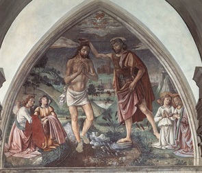 baptism jesus ghirlandaio 1473
