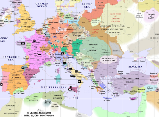 europe map 1400