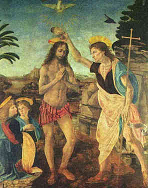 verrocchio baptism of christ