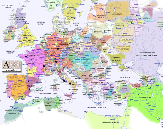 map europe 1300